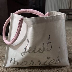 “just married” sequined tote bag fromTJ Maxx